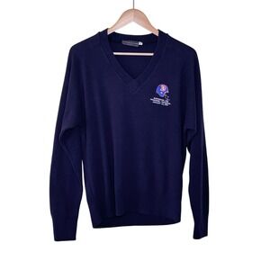 Vintage 1987 Denver Broncos Football Womens V Neck Sweater Size‎ M Superbowl XXI